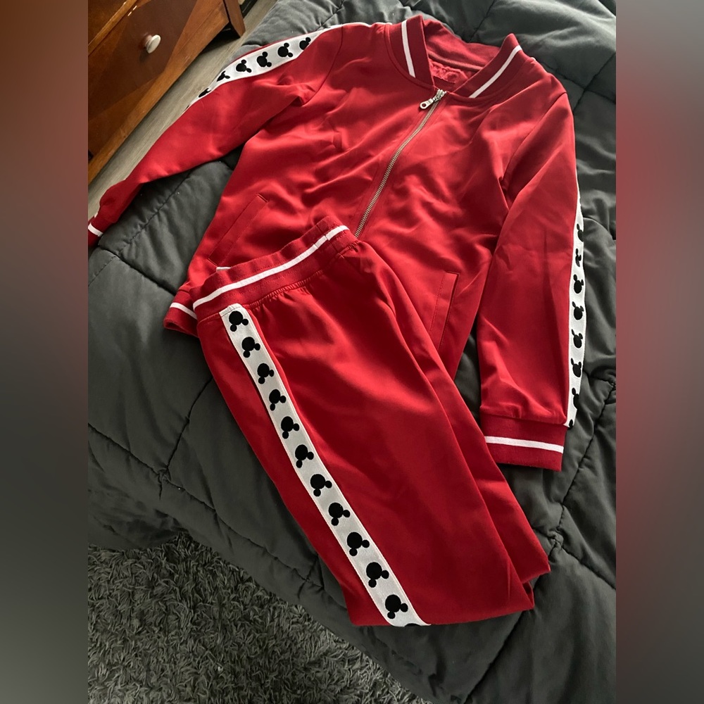 Disney -Mickey themed matching warm-up set